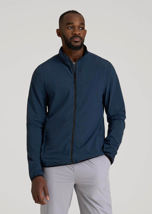 American Tall Men Softshell Jacket for Outdoor Training for Tall Men in Marine Navy
