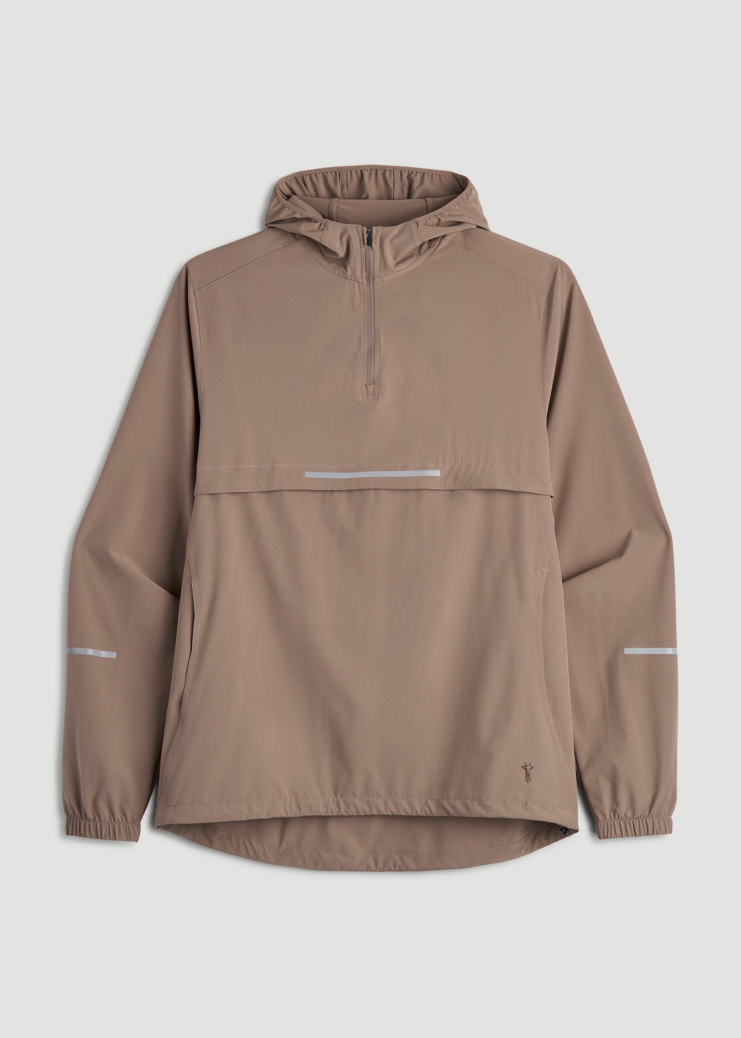 American Tall Men Featherweight Packable Anorak for Tall Men in Dark Sand