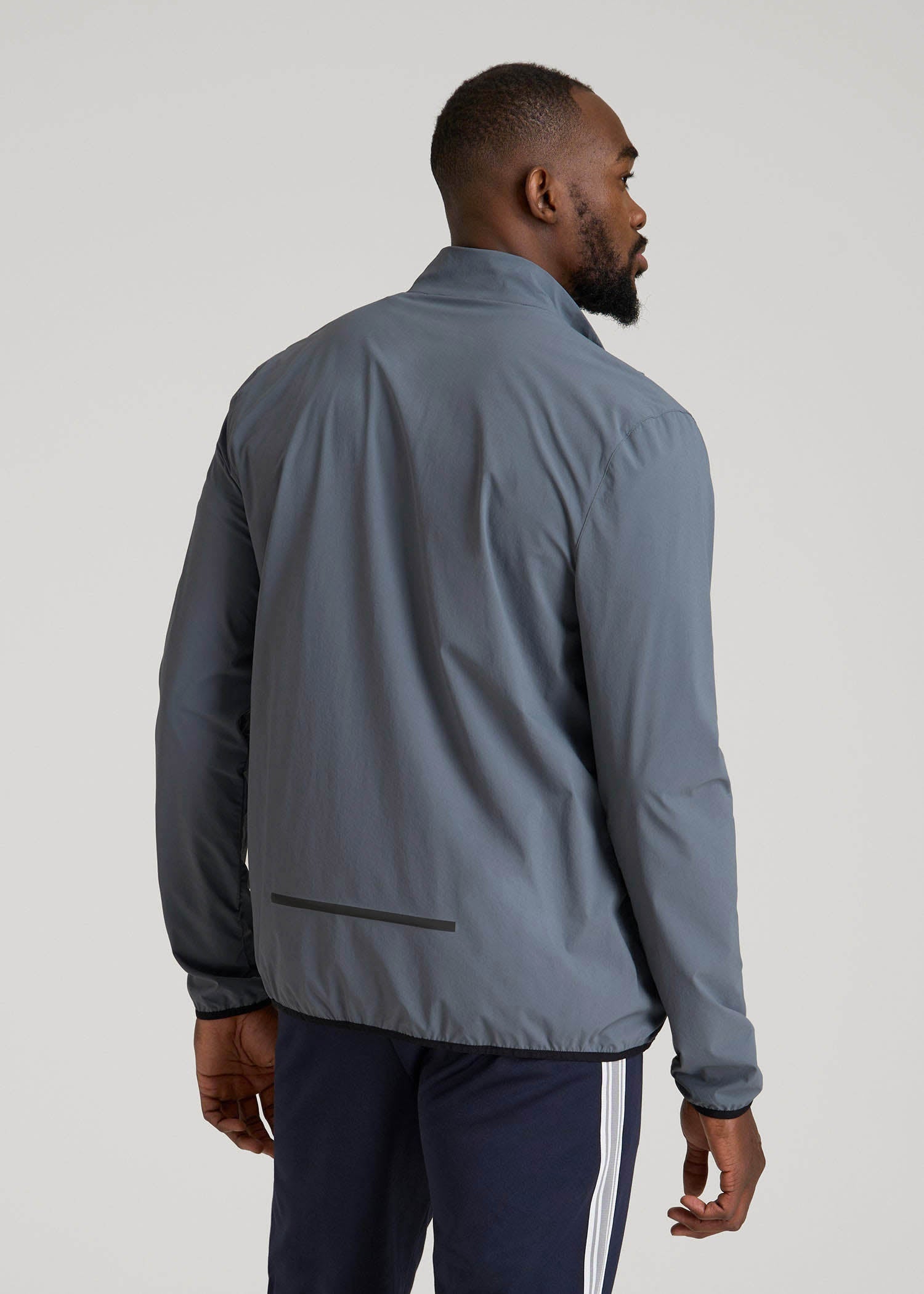 American Tall Men Softshell Jacket for Outdoor Training for Tall Men in Smoky Blue