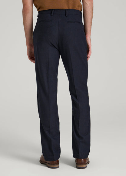American Tall Men Wool Blend Dress Pants for Tall Men in Raven Blue