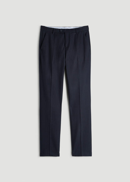 American Tall Men Wool Blend Dress Pants for Tall Men in Raven Blue