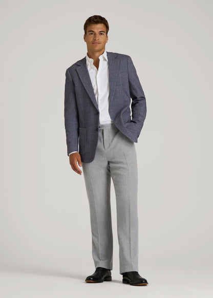 American Tall Men Wool Blend Dress Pants for Tall Men in Tin Grey Mix