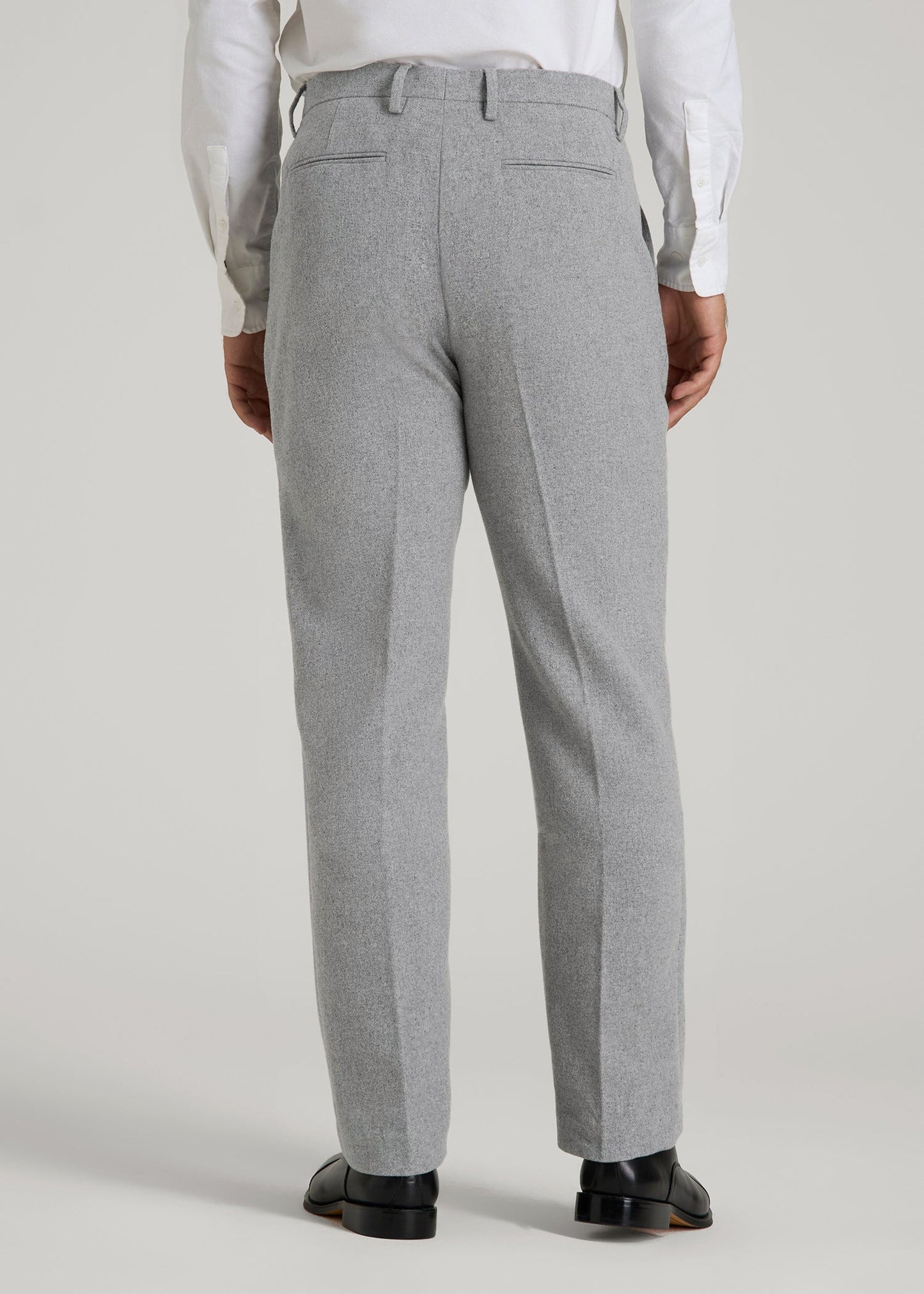 American Tall Men Wool Blend Dress Pants for Tall Men in Tin Grey Mix