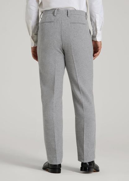 American Tall Men Wool Blend Dress Pants for Tall Men in Tin Grey Mix