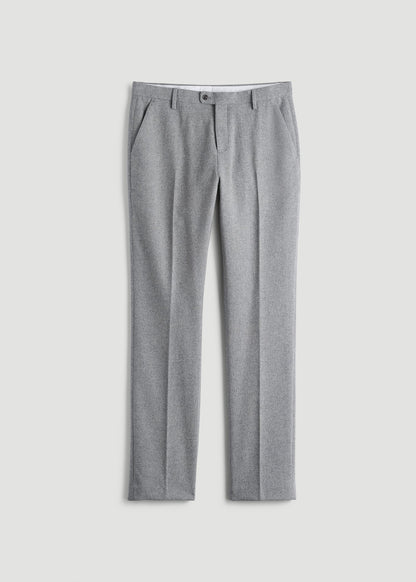 American Tall Men Wool Blend Dress Pants for Tall Men in Tin Grey Mix