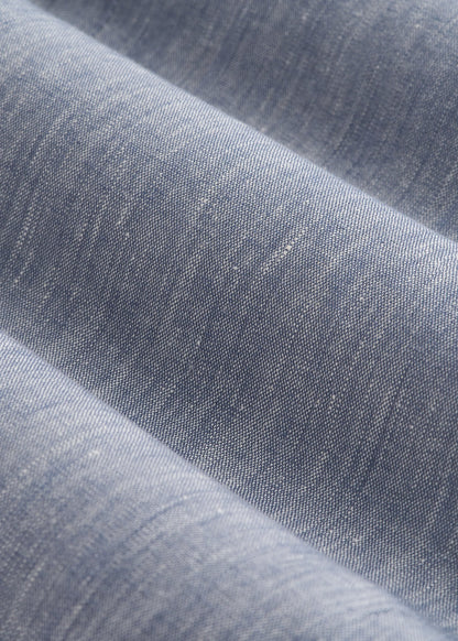 American Tall Men Stretch Linen Blazer for Tall Men in Navy Linen