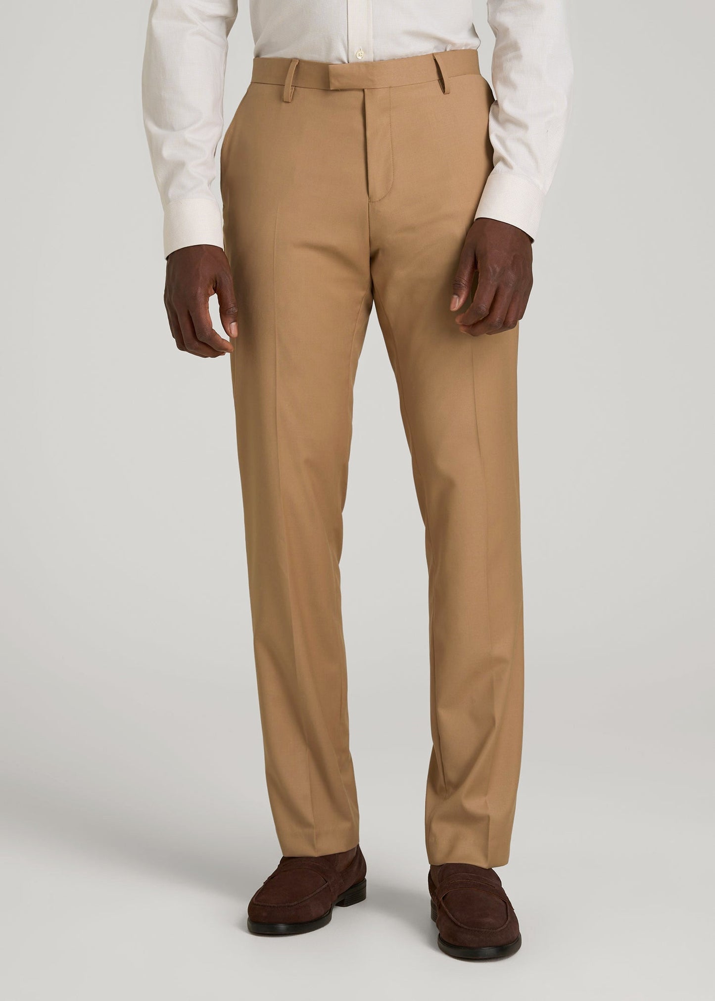 American Tall Men Suit Trousers for Tall Men in Tannin