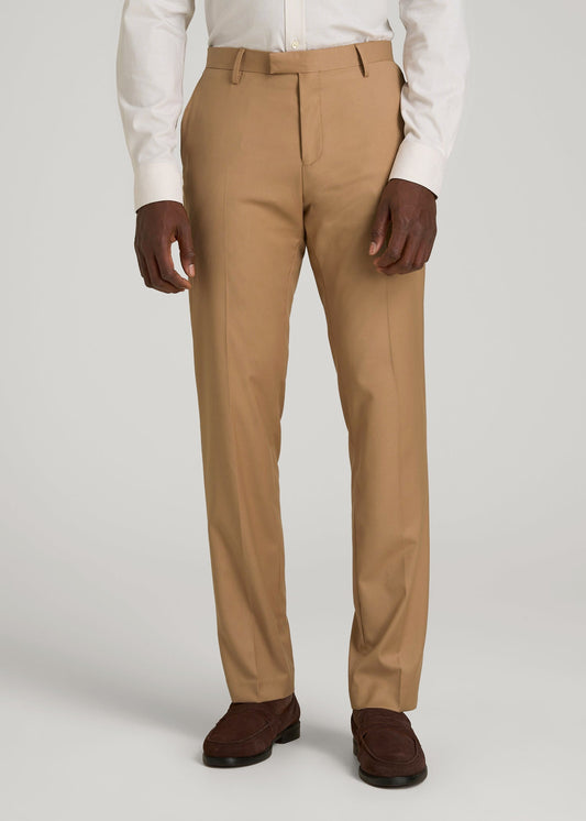 American Tall Men Suit Trousers for Tall Men in Tannin