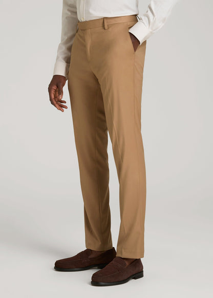 American Tall Men Suit Trousers for Tall Men in Tannin