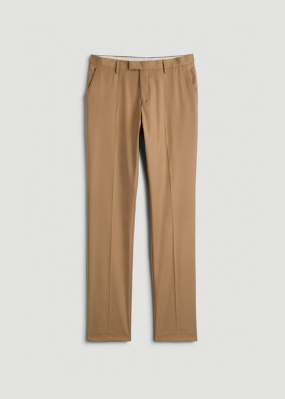 American Tall Men Suit Trousers for Tall Men in Tannin