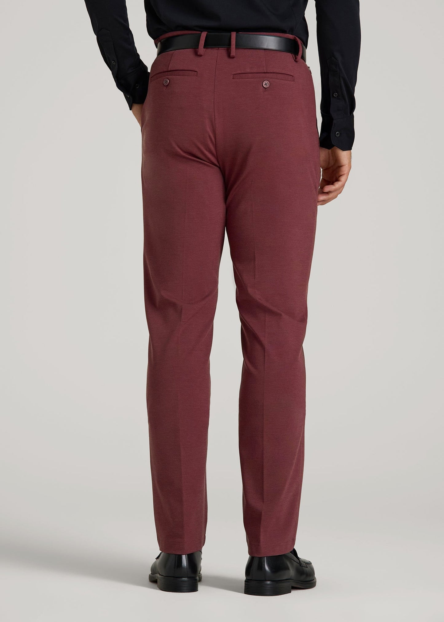 American Tall Men Flex Tech Suit Pants for Tall Men in Tawny Port Nailhead