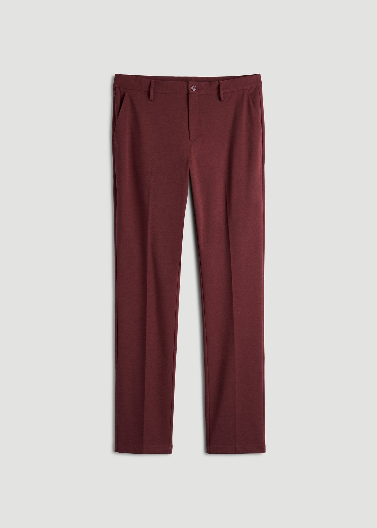 American Tall Men Flex Tech Suit Pants for Tall Men in Tawny Port Nailhead