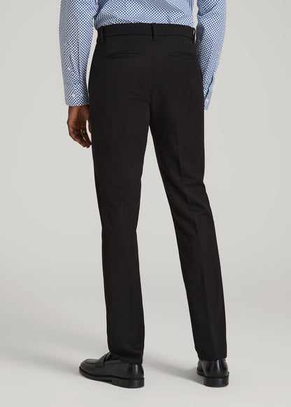 American Tall Men TAPERED-FIT Stretch Dress Pants for Tall Men in Black