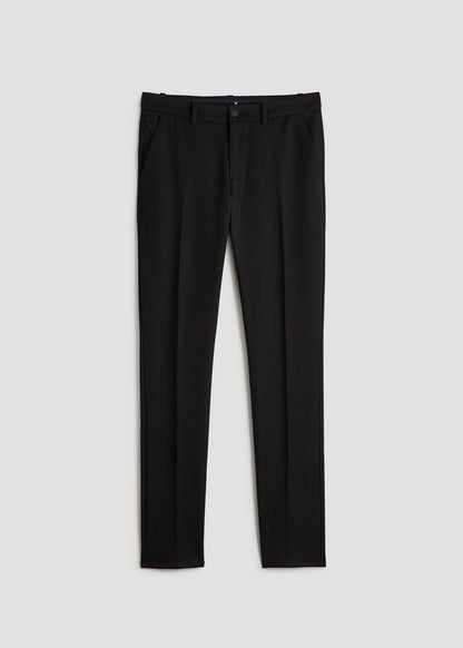 American Tall Men TAPERED-FIT Stretch Dress Pants for Tall Men in Black
