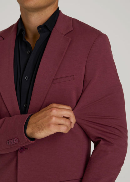 American Tall Men Flex Tech Suit Jacket for Tall Men in Tawny Port Nailhead