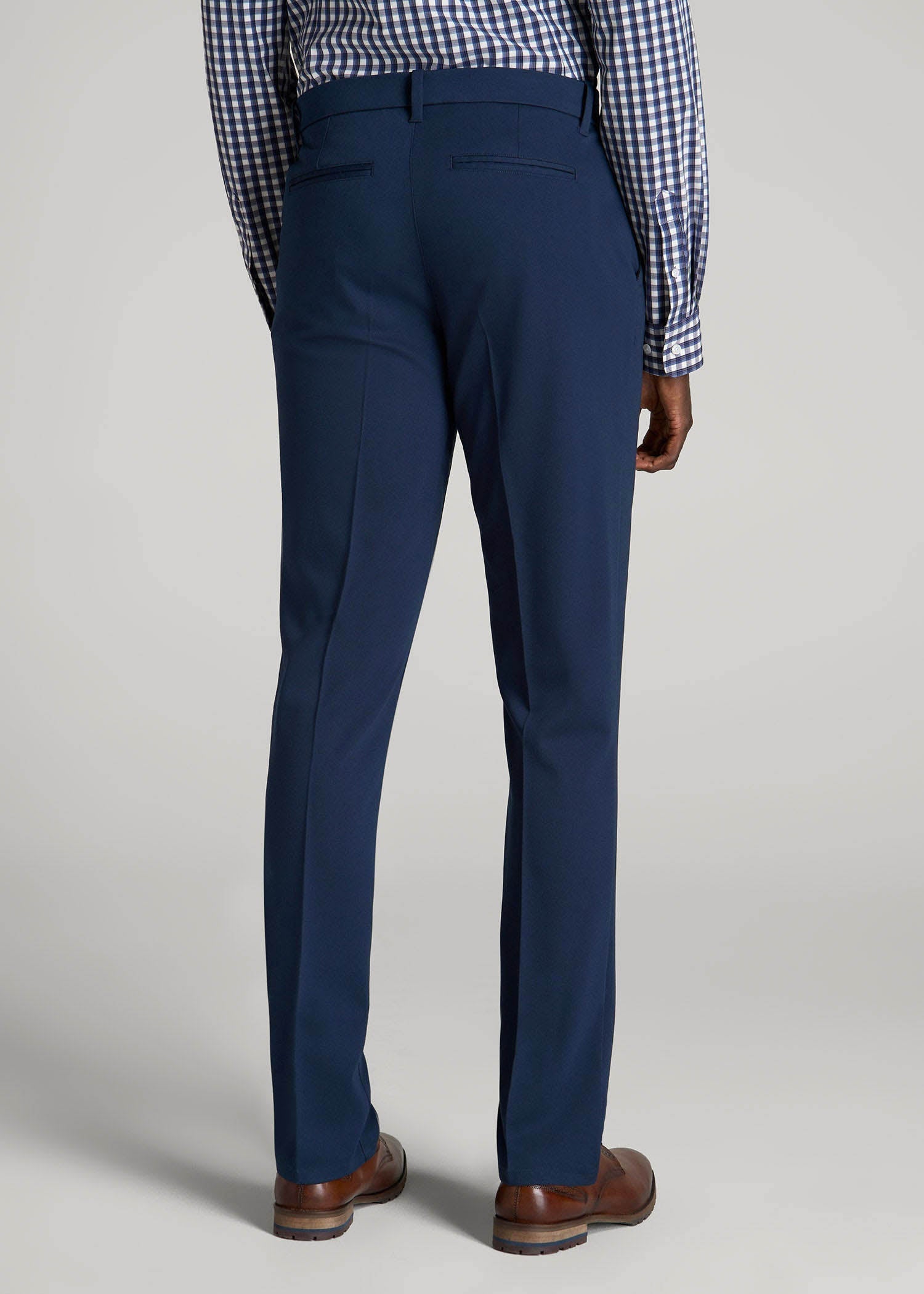 American Tall Men TAPERED-FIT Stretch Dress Pants for Tall Men in Marine Navy