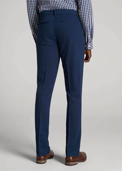 American Tall Men TAPERED-FIT Stretch Dress Pants for Tall Men in Marine Navy