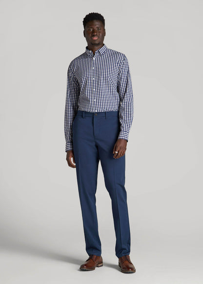 American Tall Men TAPERED-FIT Stretch Dress Pants for Tall Men in Marine Navy