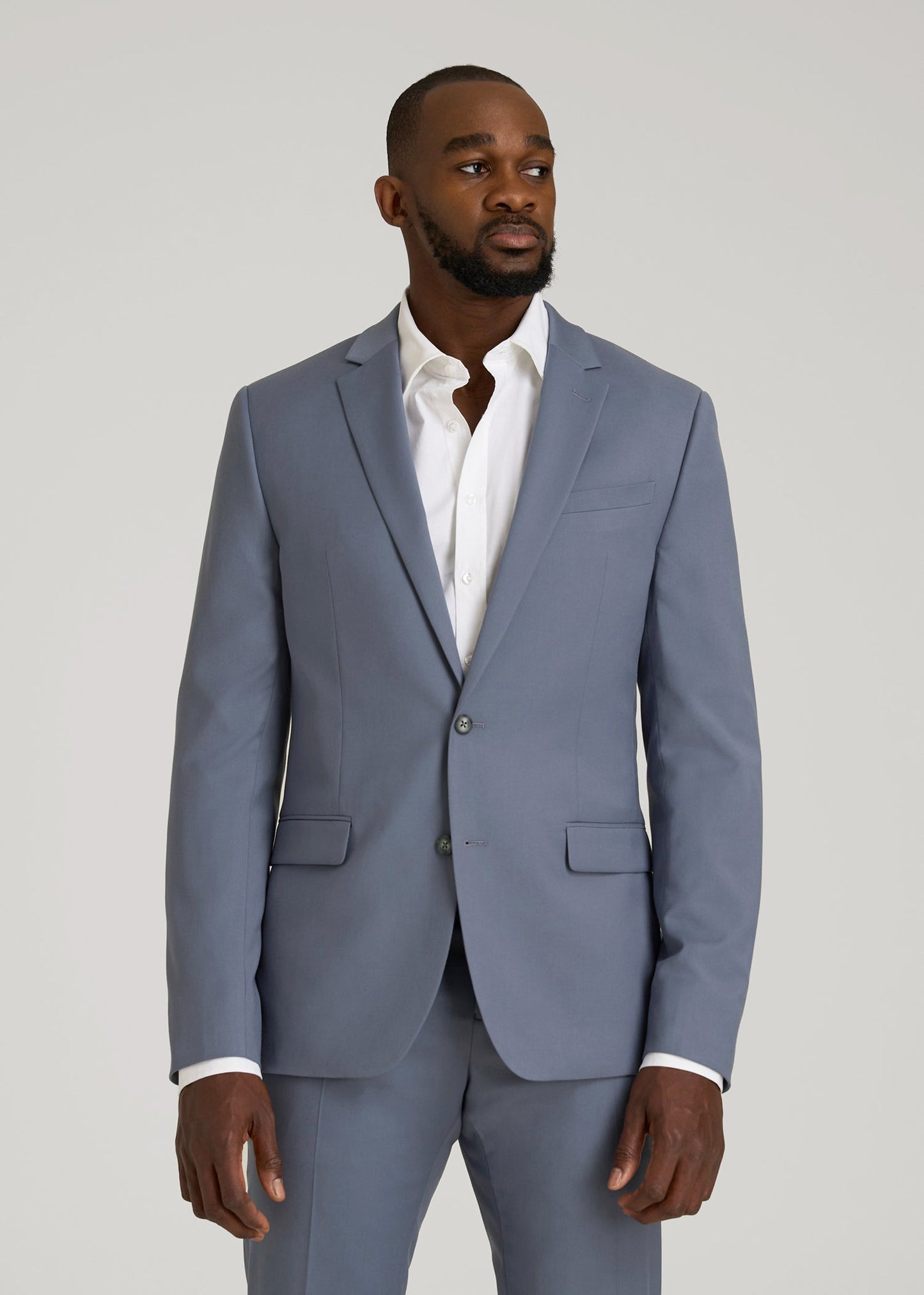 American Tall Men Suit Jacket for Tall Men in Blue Slate