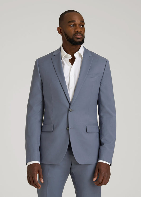 American Tall Men Suit Jacket for Tall Men in Blue Slate