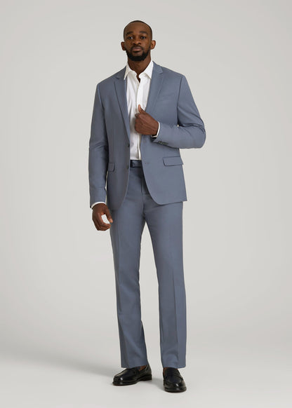 American Tall Men Suit Jacket for Tall Men in Blue Slate