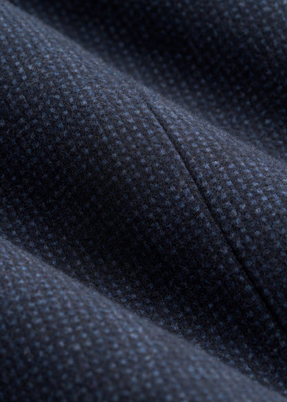 American Tall Men Wool Blend Blazer for Tall Men in Blue Birdseye