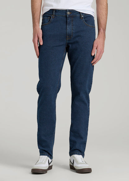 American Tall Men A.T. Basics Men's Carman Tapered fit Jeans for Tall Men in Charged Blue