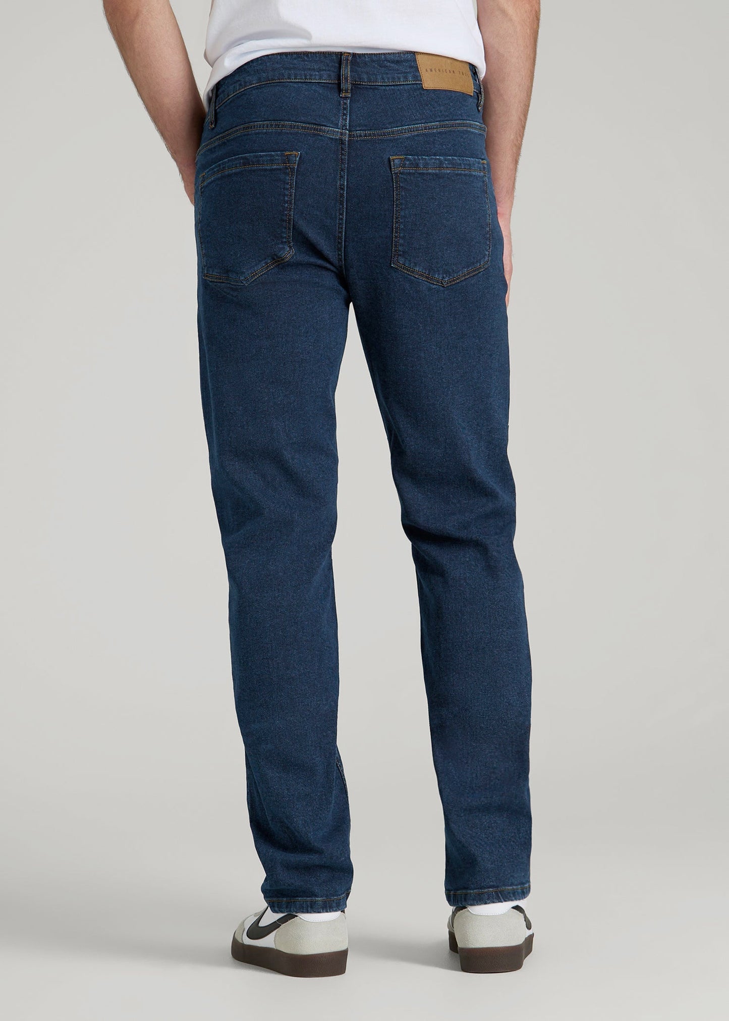 American Tall Men A.T. Basics Men's Carman Tapered fit Jeans for Tall Men in Charged Blue