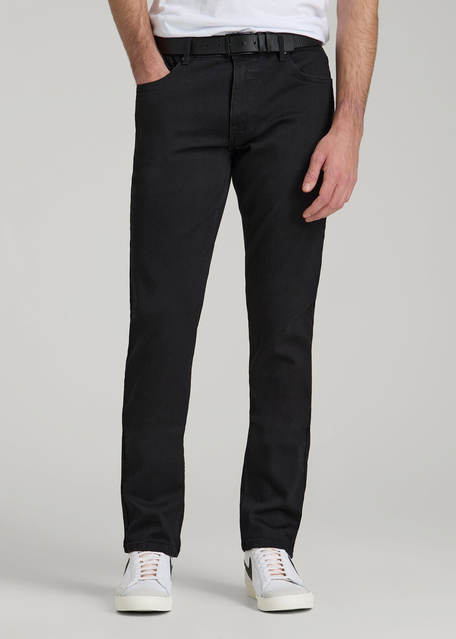 American Tall Men A.T. Basics Men's Carman Tapered fit Jeans for Tall Men in Black