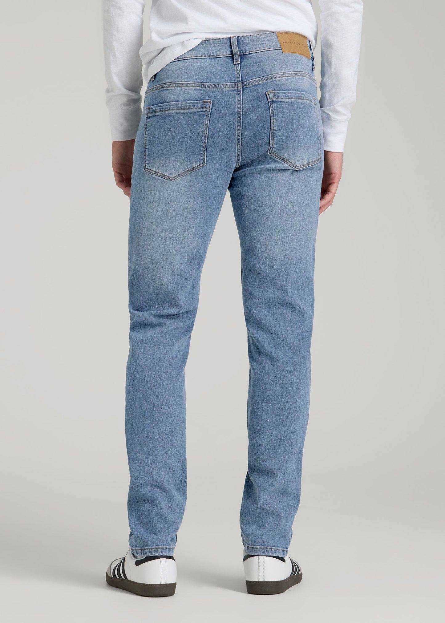 American Tall Men A.T. Basics Men's Carman Tapered fit Jeans for Tall Men in Tufts Blue