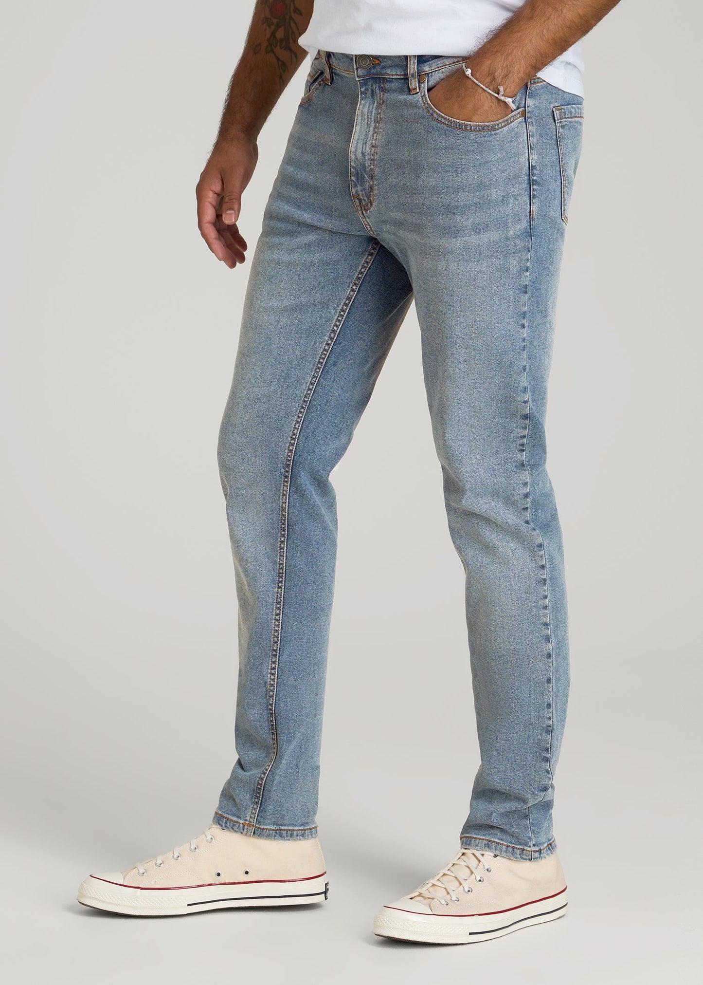 American Tall Men A.T. Basics Men's Dylan Slim Fit Jeans for Tall Men in Tufts Blue