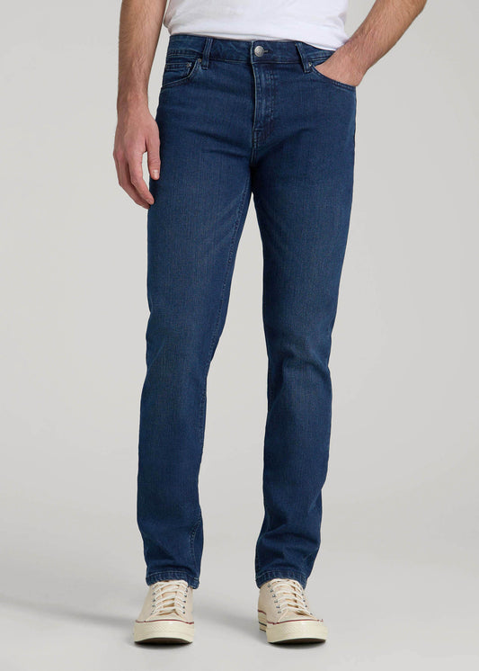 American Tall Men Dylan Slim Fit Jeans for Tall Men in Atlantic Blue