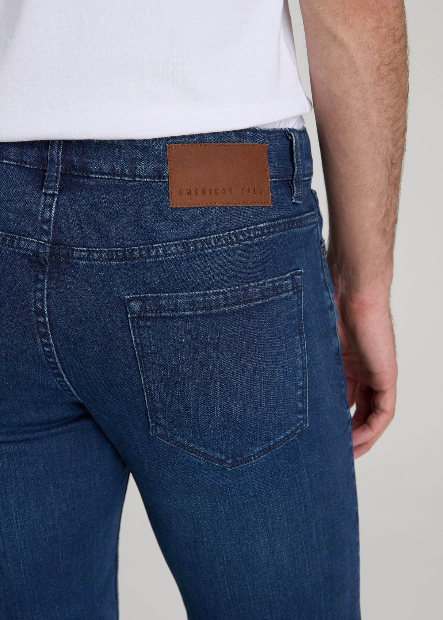 American Tall Men Dylan Slim Fit Jeans for Tall Men in Atlantic Blue