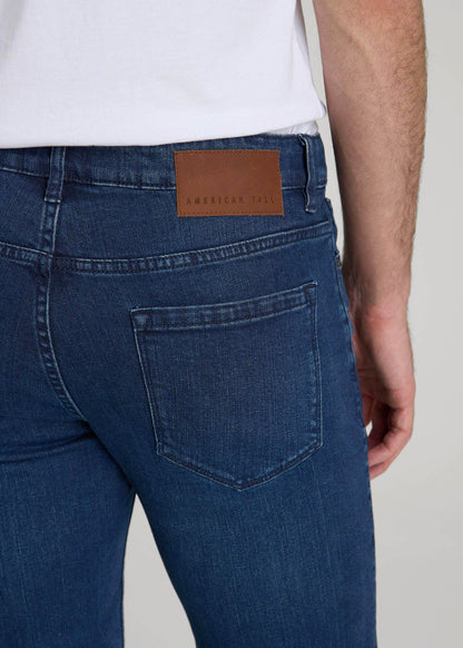 American Tall Men Dylan Slim Fit Jeans for Tall Men in Atlantic Blue