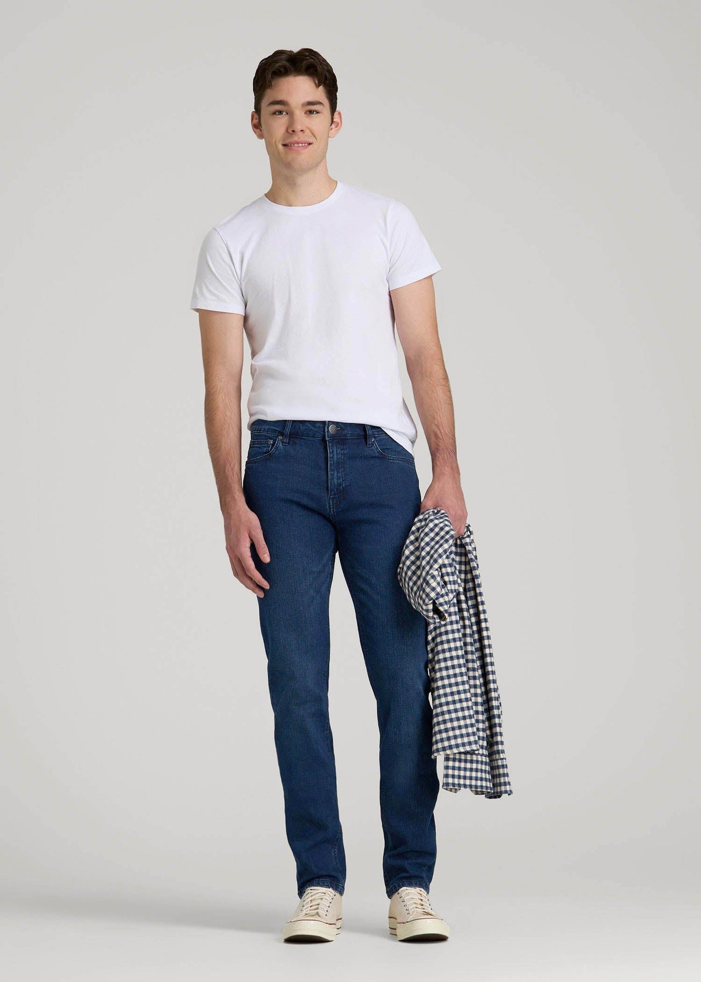 American Tall Men Dylan Slim Fit Jeans for Tall Men in Atlantic Blue