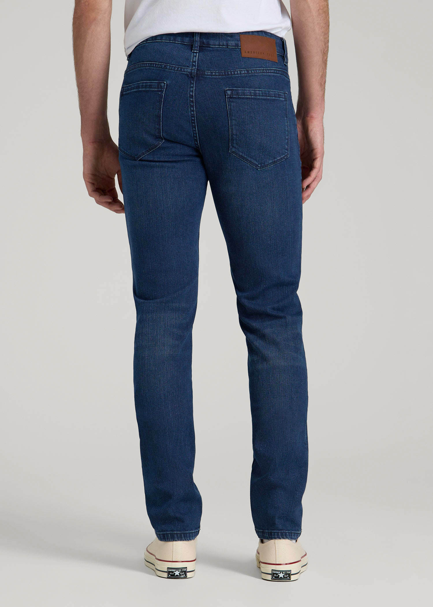 American Tall Men Dylan Slim Fit Jeans for Tall Men in Atlantic Blue