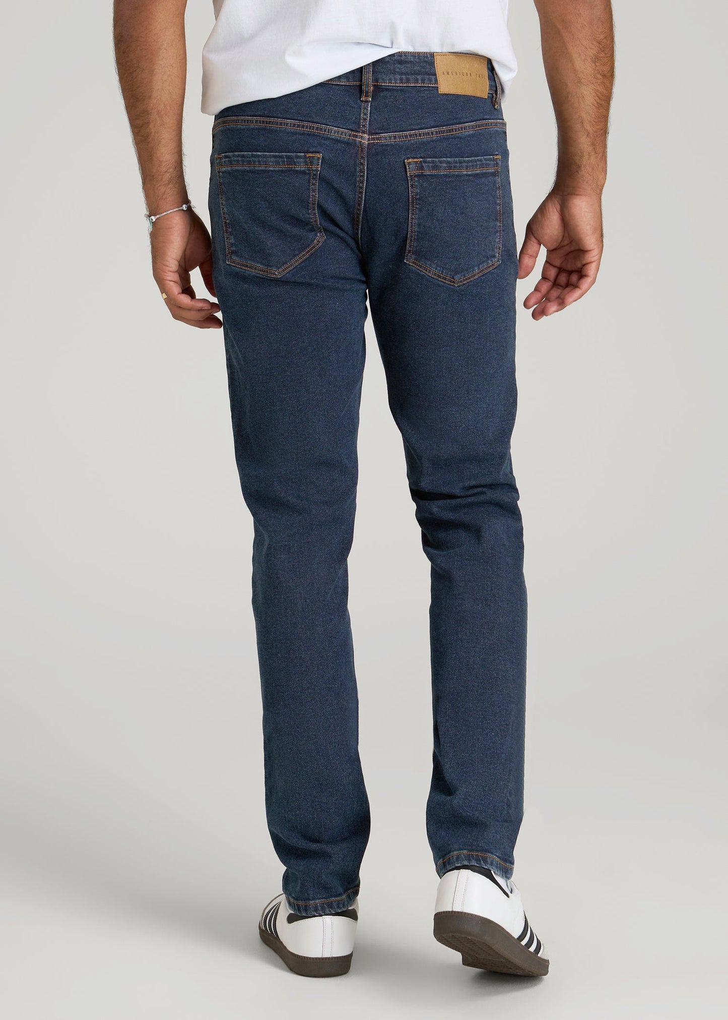American Tall Men A.T. Basics Men's Dylan Slim Fit Jeans for Tall Men in Charged Blue