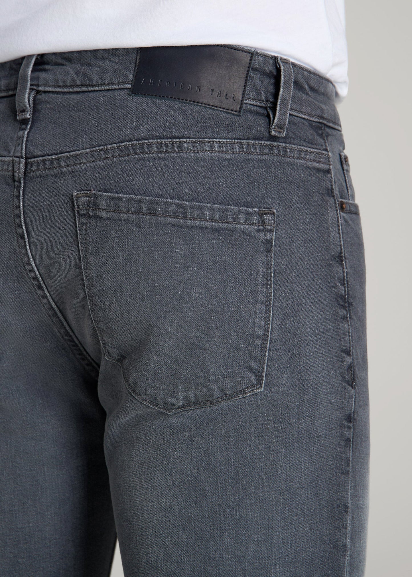 American Tall Men Americana Collection Dylan Slim Fit Jeans For Tall Men in Wolf Grey