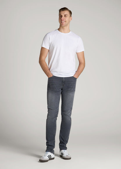 American Tall Men Americana Collection Dylan Slim Fit Jeans For Tall Men in Wolf Grey