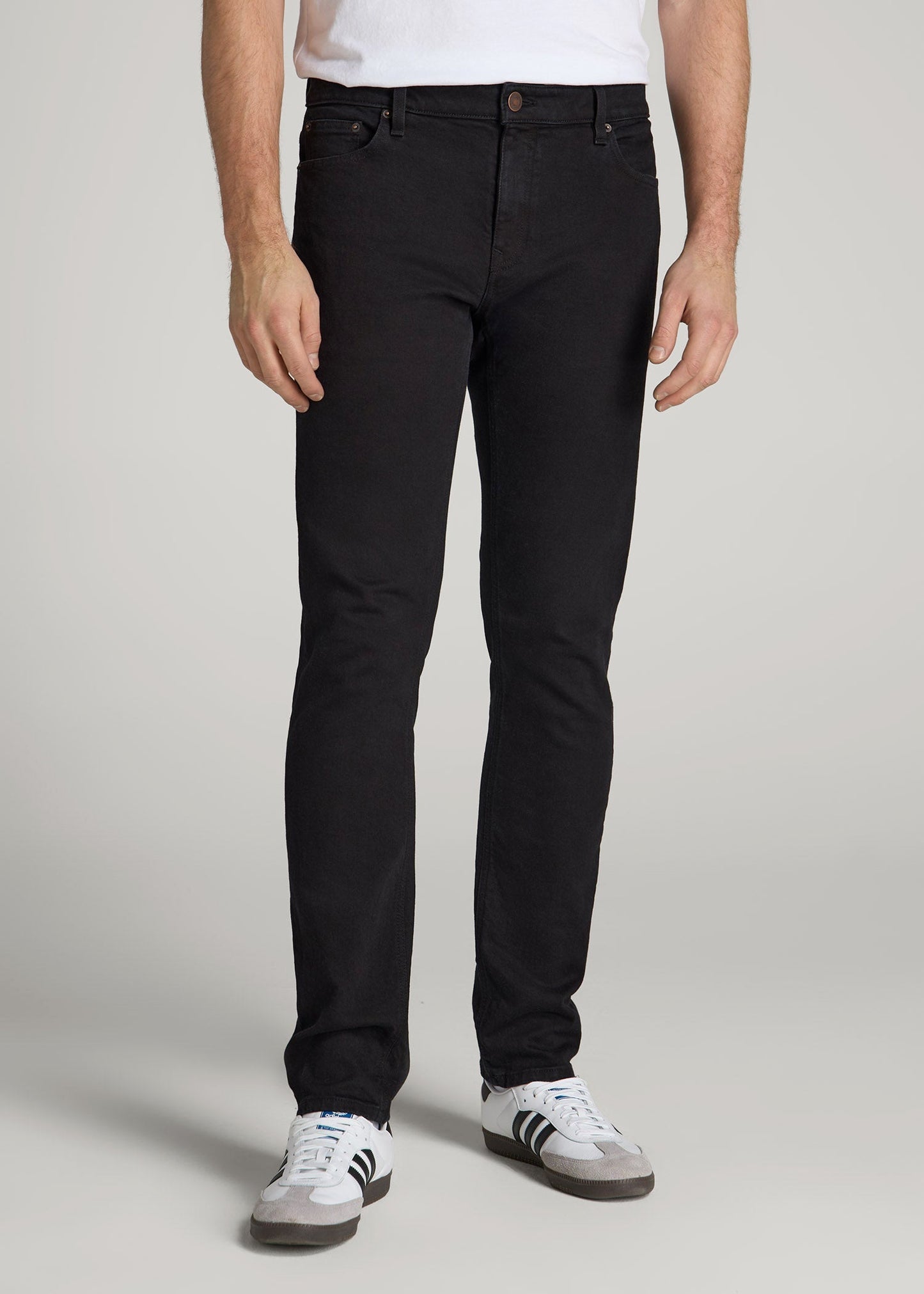 American Tall Men Americana Collection Dylan Slim Fit Jeans For Tall Men in Lark Black