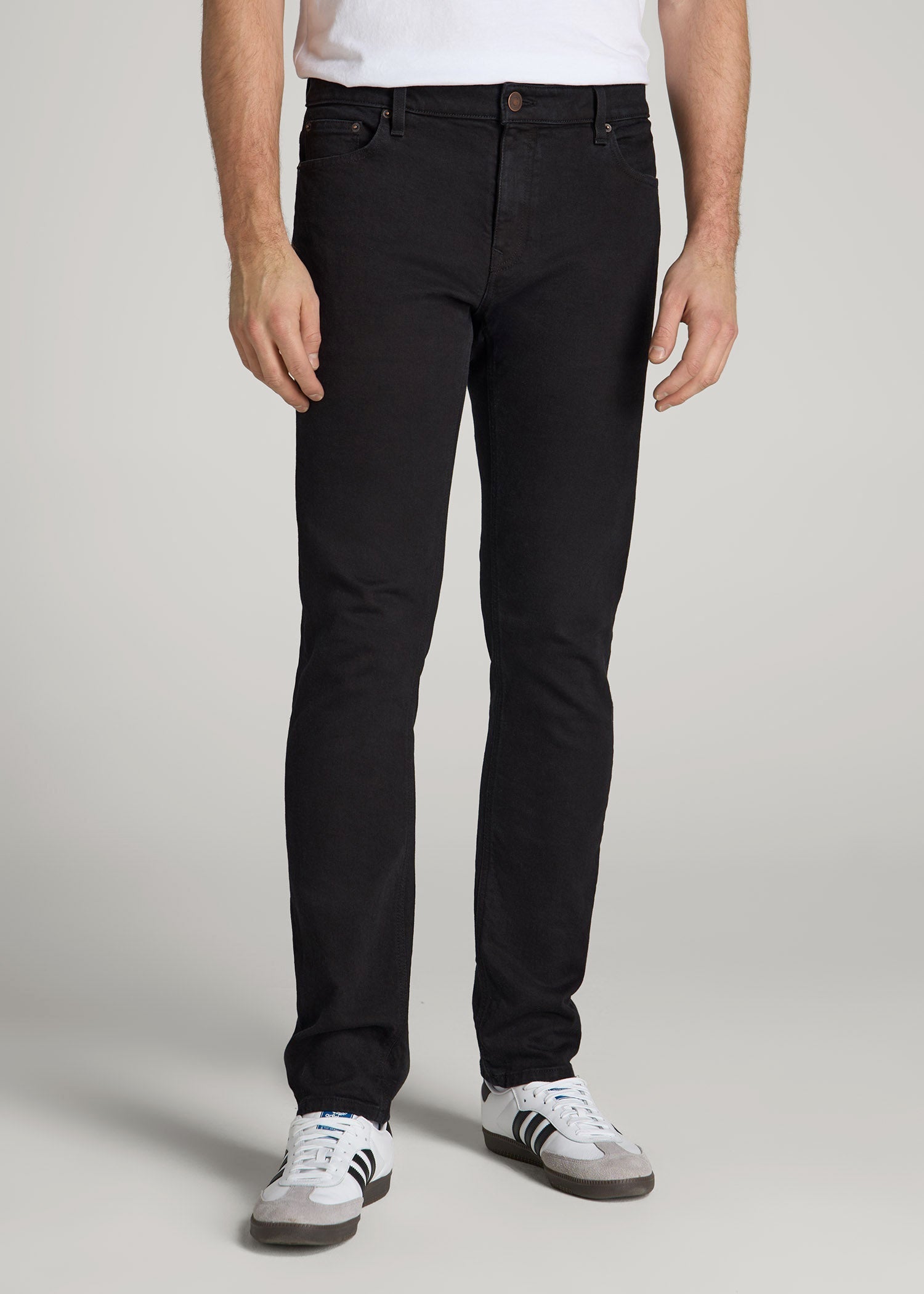 American Tall Men Americana Collection Dylan Slim Fit Jeans For Tall Men in Lark Black