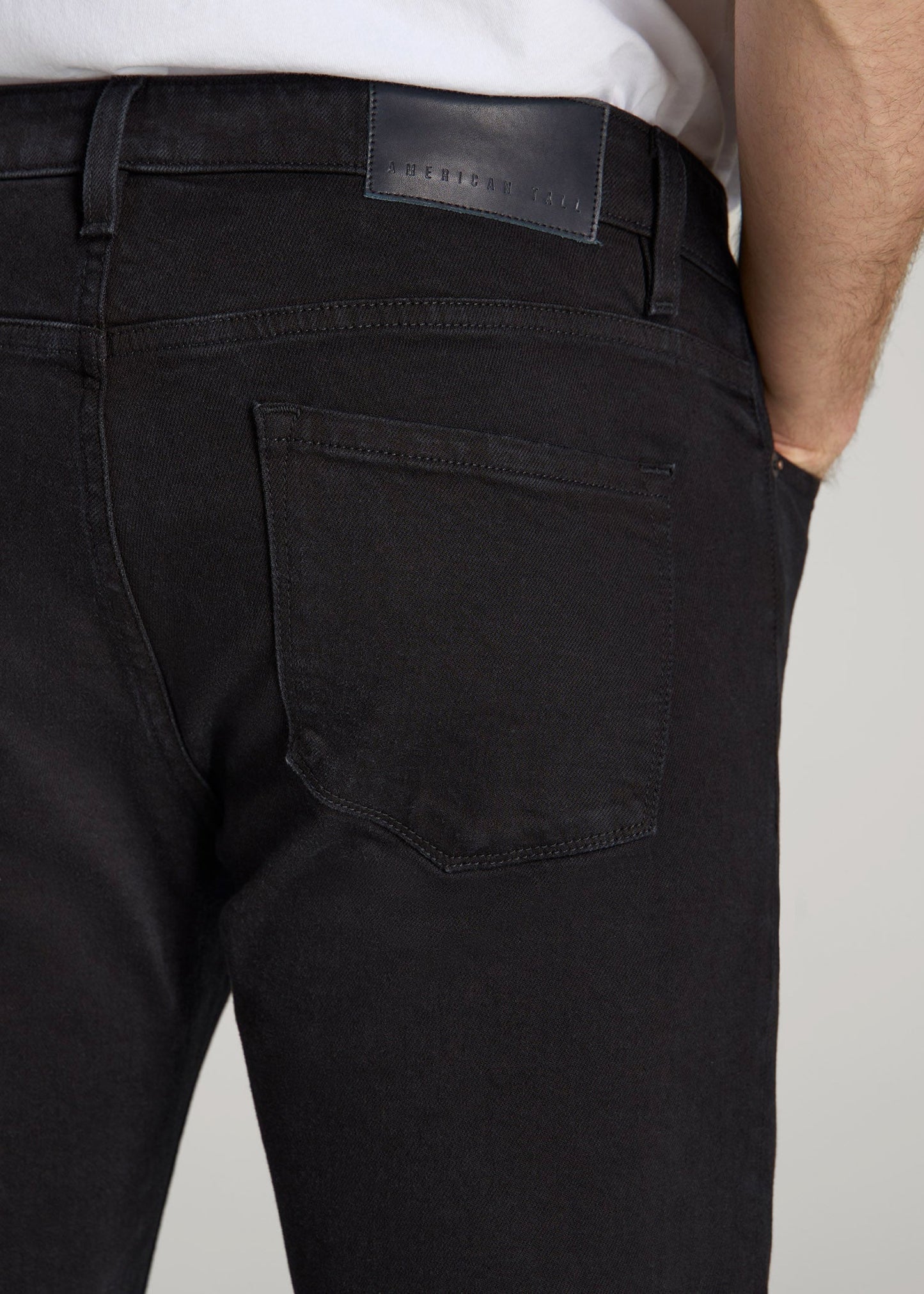 American Tall Men Americana Collection Dylan Slim Fit Jeans For Tall Men in Lark Black