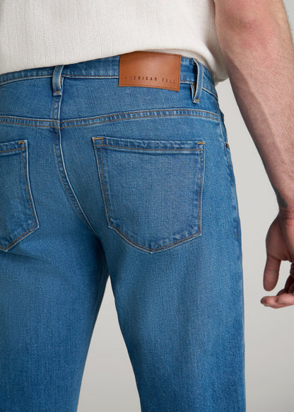 American Tall Men Americana Collection Carman Tapered Fit Jeans For Tall Men in Sail Blue