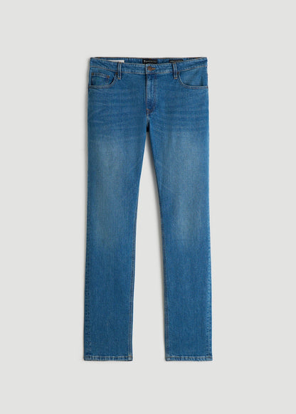 American Tall Men Americana Collection Carman Tapered Fit Jeans For Tall Men in Sail Blue