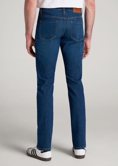 American Tall Men Americana Collection Carman Tapered Fit Jeans For Tall Men in Crown Blue
