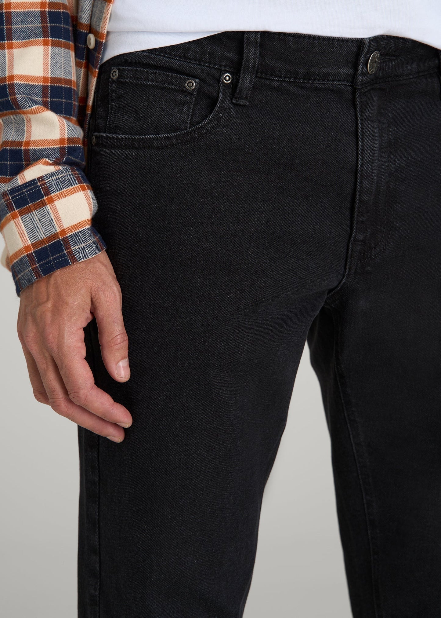 American Tall Men Carman TAPERED Jeans for Tall Men in Onyx Black Wash