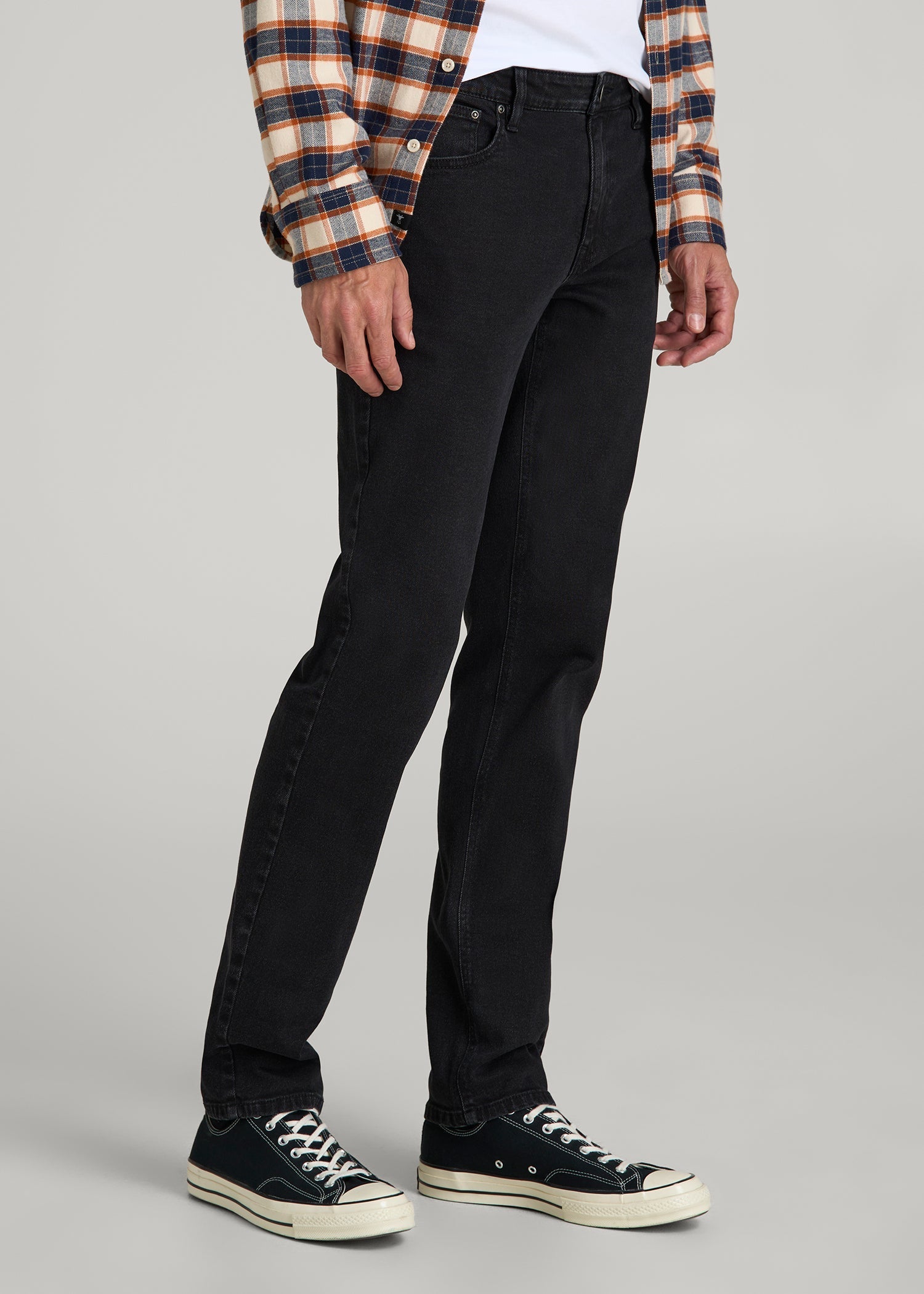 American Tall Men Carman TAPERED Jeans for Tall Men in Onyx Black Wash