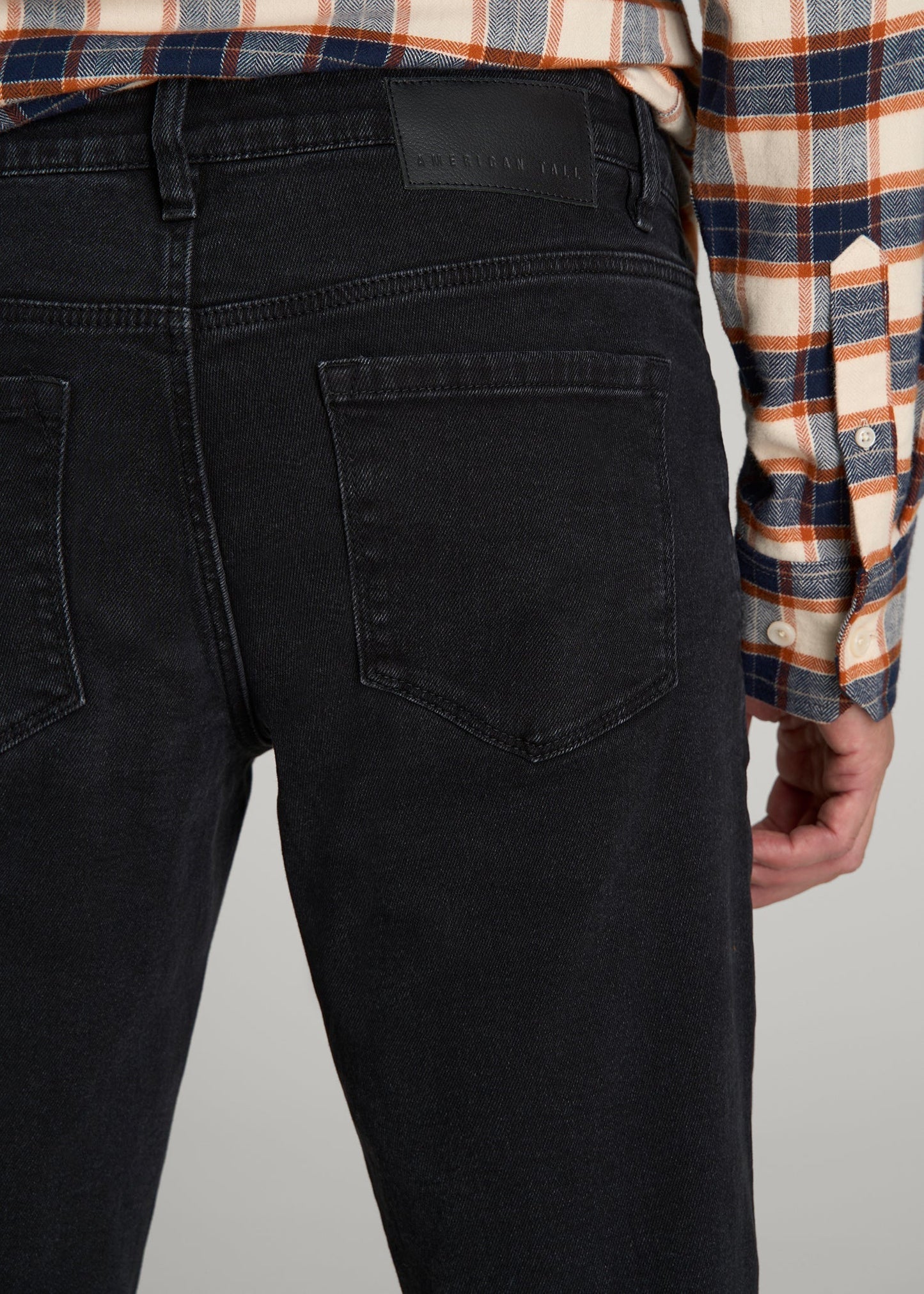 American Tall Men Carman TAPERED Jeans for Tall Men in Onyx Black Wash