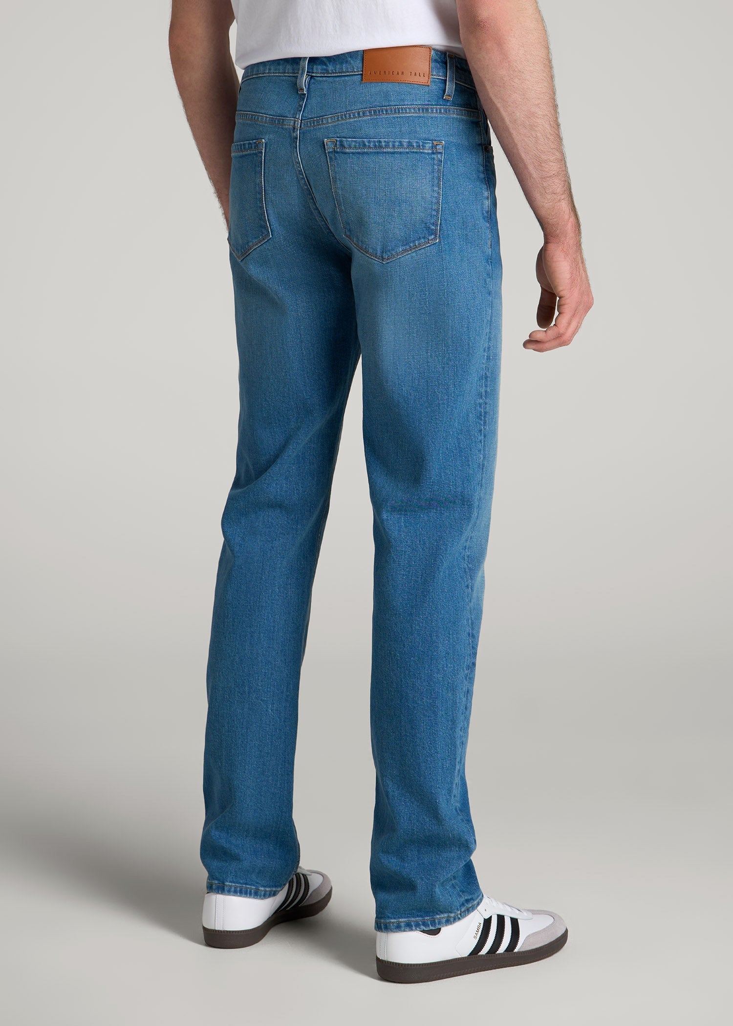 American Tall Men Americana Collection J1 Straight Fit Jeans For Tall Men in Sail Blue