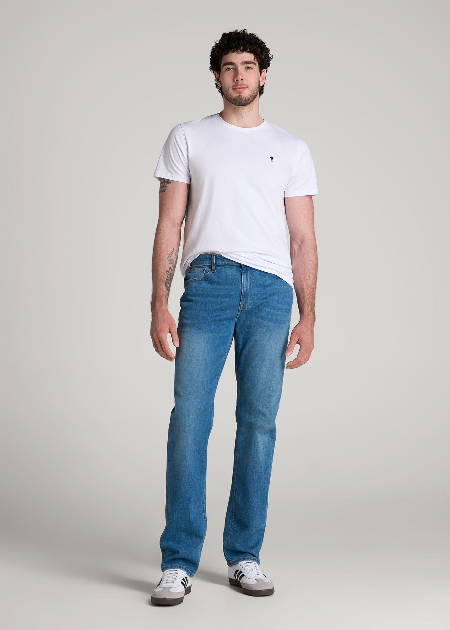 American Tall Men Americana Collection J1 Straight Fit Jeans For Tall Men in Sail Blue